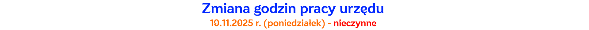 Zmiana pracy godzin urzędu